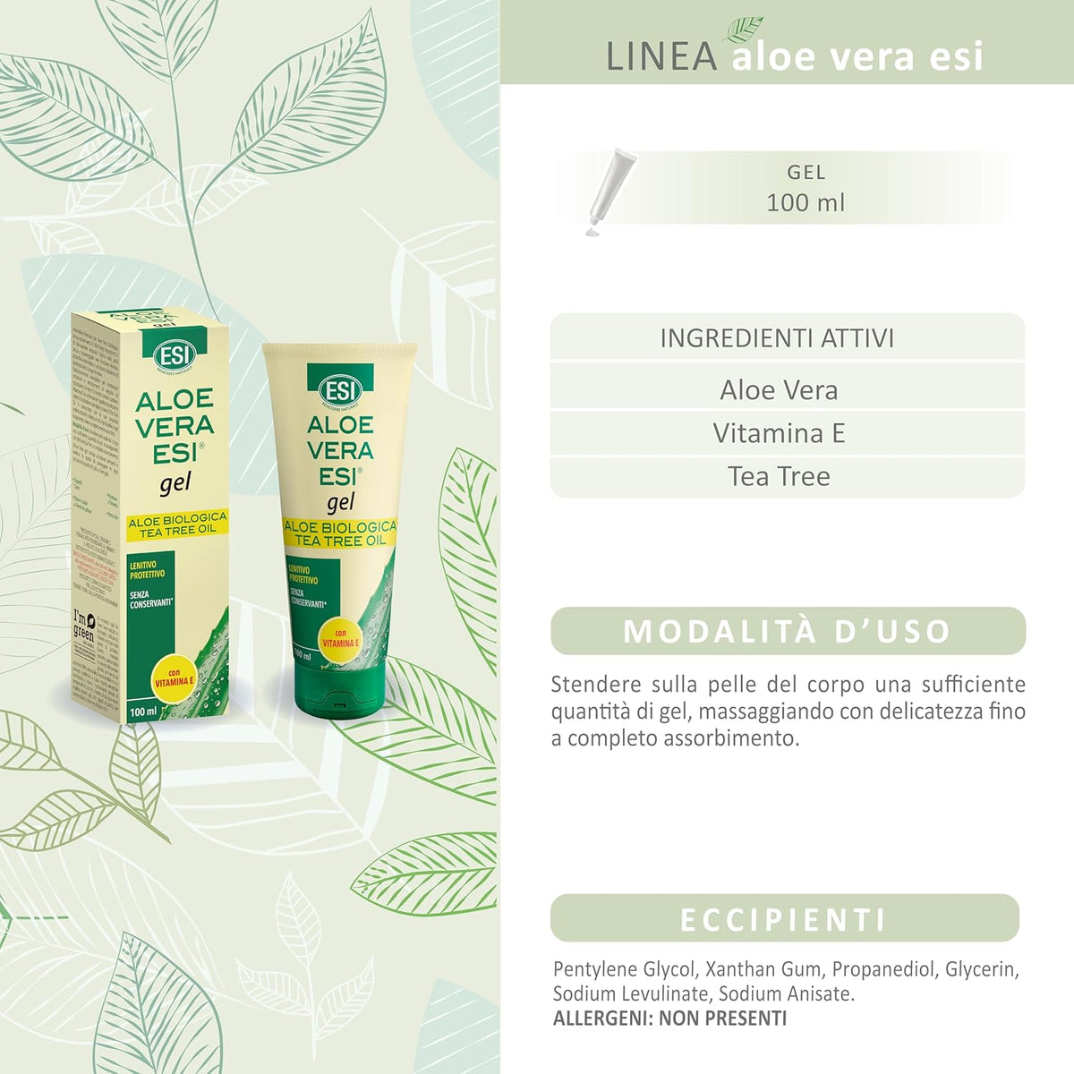 ESI Aloe Vera Gel with Argan Oil for Skin Moisturisation, 200ml - Image 3
