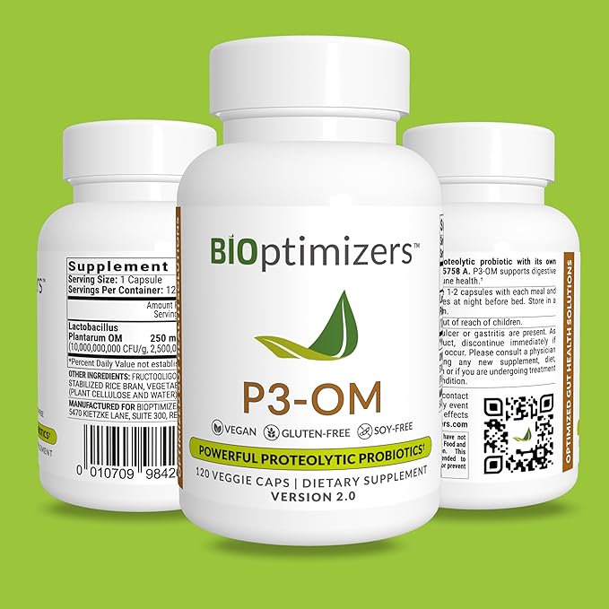 BiOptimizers P3-OM Probiotic & Prebiotic Supplement - 120 Capsules - Image 6