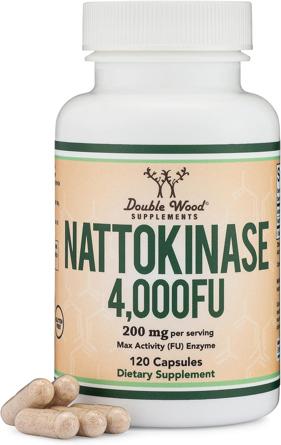 Doublewood Nattokinase Supplement - 4,000 FU Per Serving, 120 Capsules