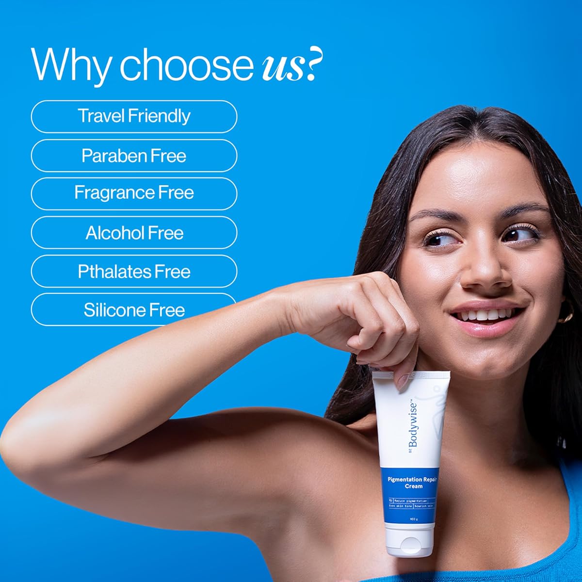 Be Bodywise Pigmentation Cream with Lactic Acid, Retinol & Kojic Acid - 100g - Image 5