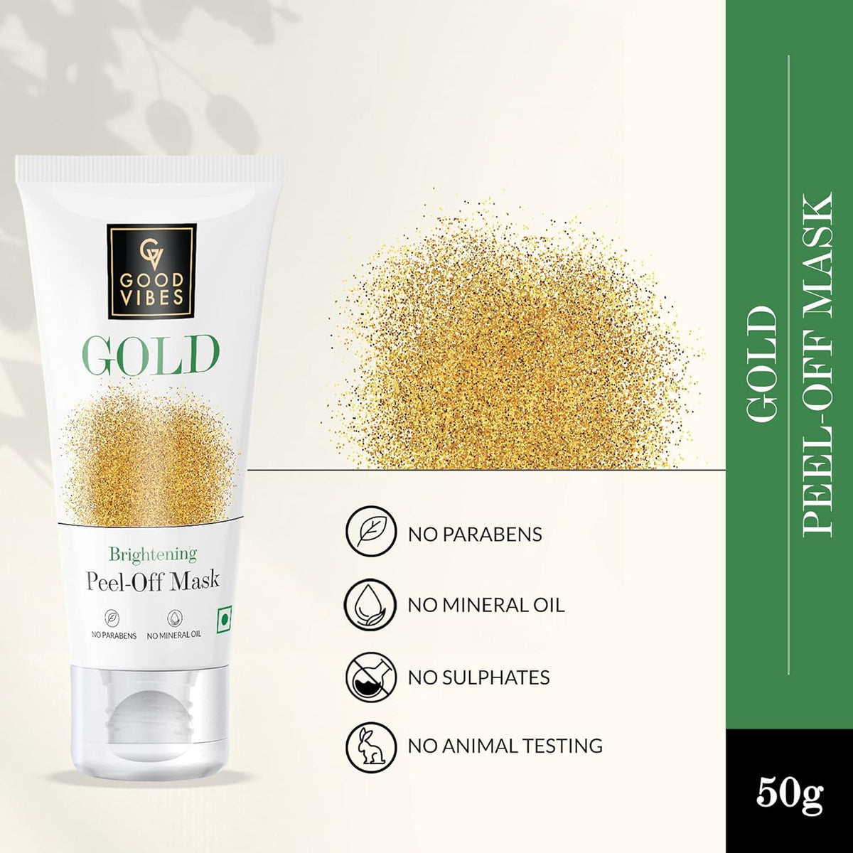 Good Vibes Gold Brightening Peel Off Mask - 50 gm - Image 2