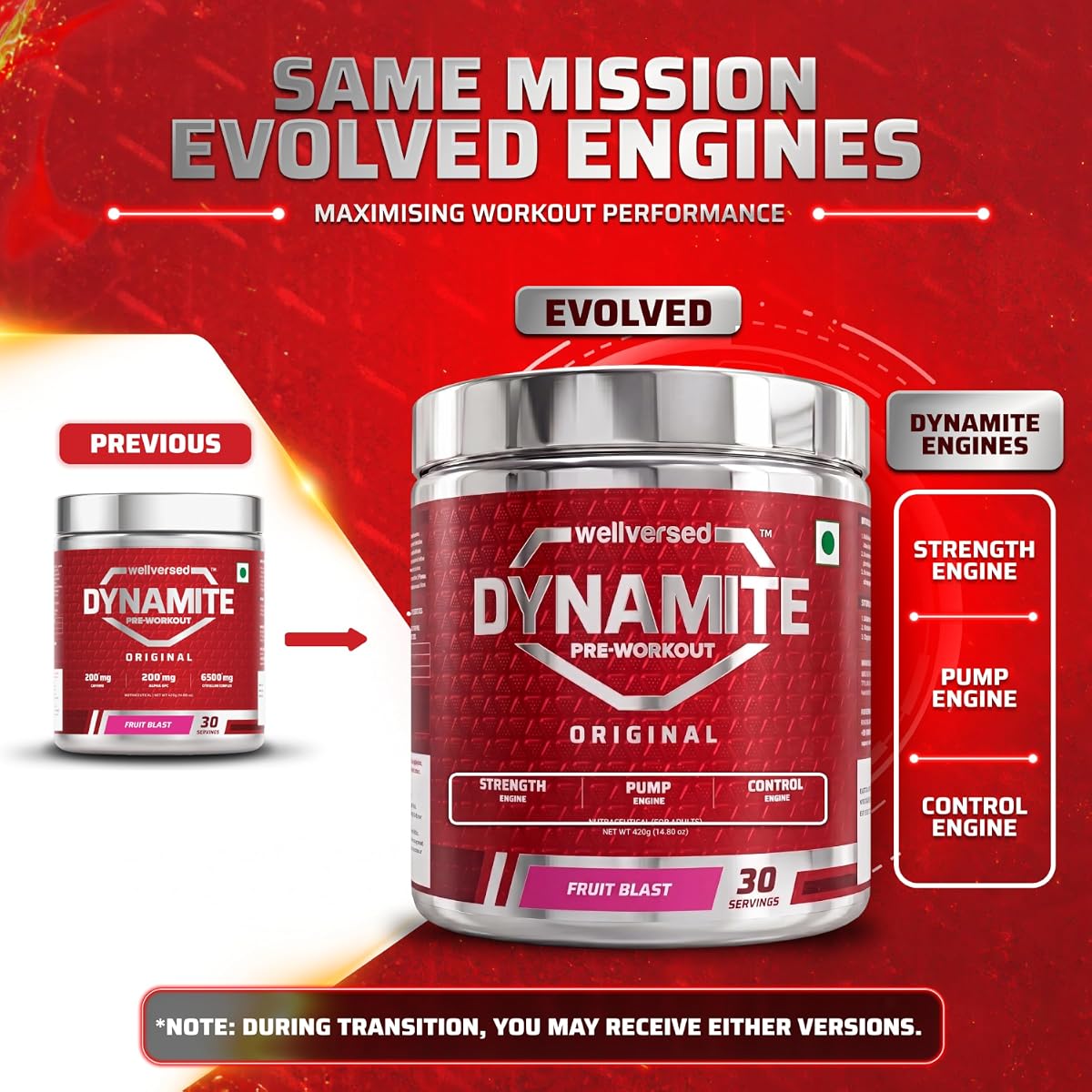 Wellcore Dynamite Pre-Workout - Citrulline Complex, Energy Boost - 420g - Image 4