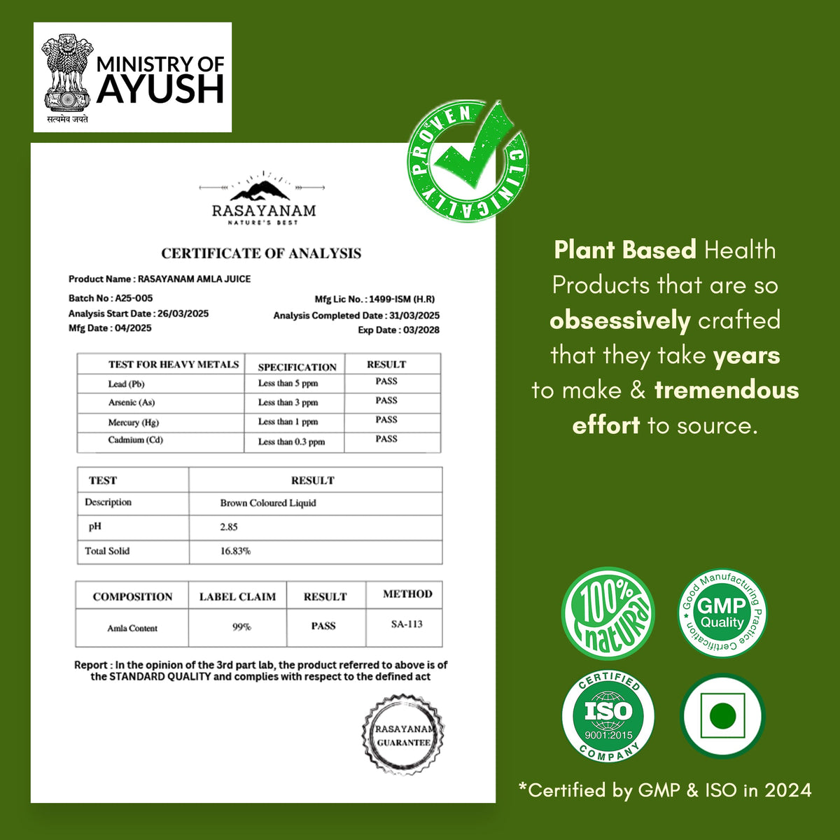 Rasayanam Pure Amla Juice - Herbal Ayurvedic Liquid, 750 ML - Image 8