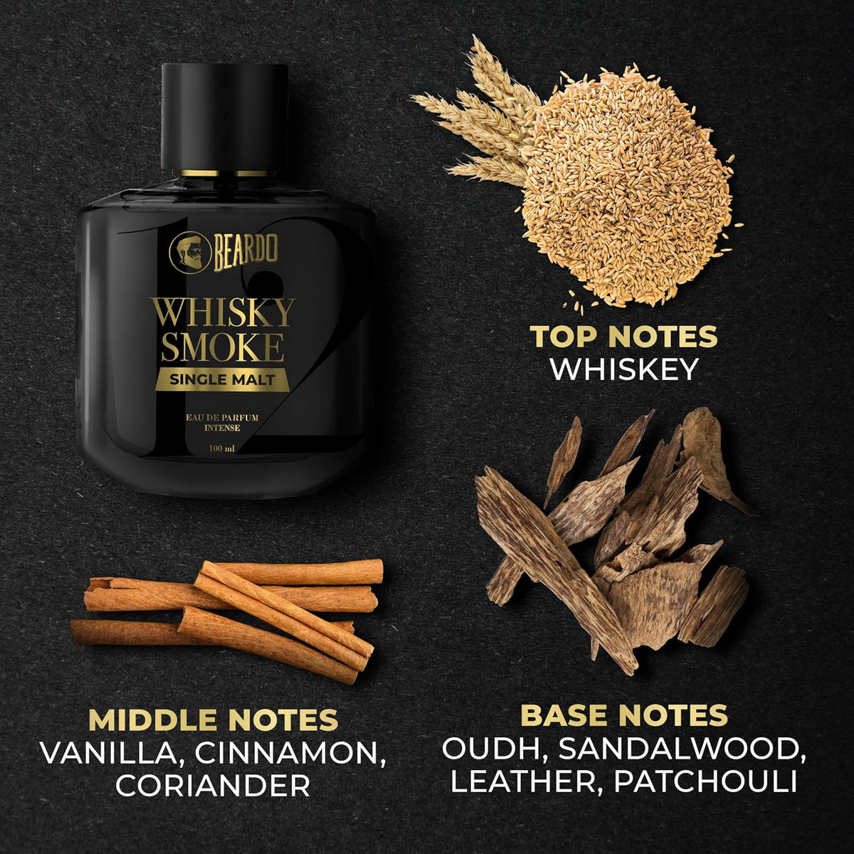 Beardo Whisky Smoke Single Malt EDP 100ml - Eau de Parfum - Image 7