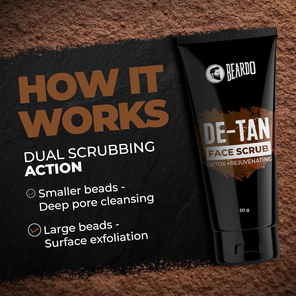 Beardo Ban the Tan Kit - Detan Facewash & Face Scrub with Coffee & Vitamin E - Gift Hamper - Image 5