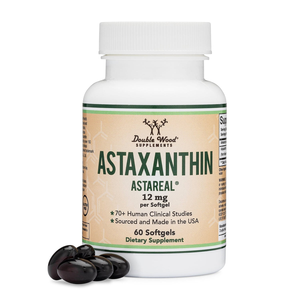 DoubleWood Astaxanthin 12mg Vitamins & Minerals - 60 Softgels - Image 5