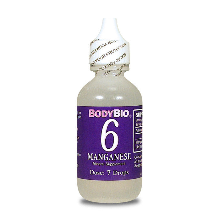 BodyBio Ionic Liquid Mineral 6 Manganese - 60ml