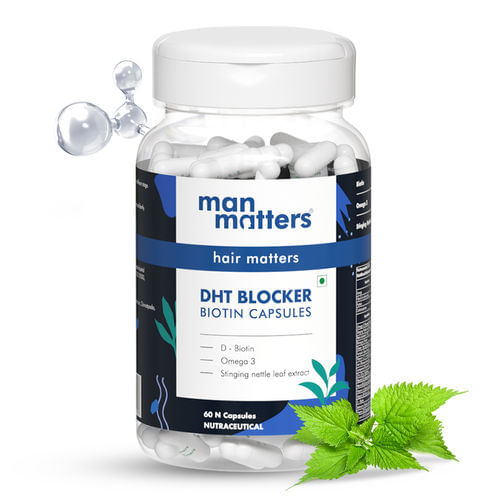 Man Matters Hair Growth DHT Blocker Biotin Capsules - 60 Count