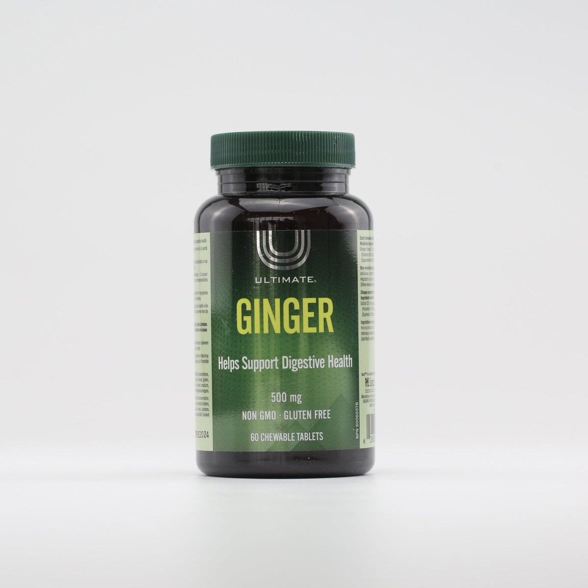 Ultimate Ginger Gut Health & Probiotics, 500 mg Chewable Tablets, 60 Count