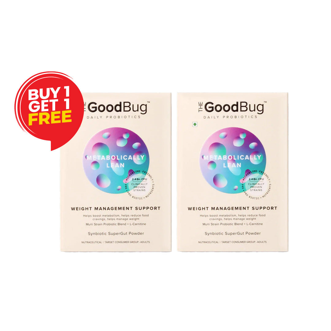 عرض "اشترِ واحدة واحصل على الثانية مجاناً" من منتج "ذا جود باج ميتابوليكلي لين" (The Good Bug Metabolically Lean)