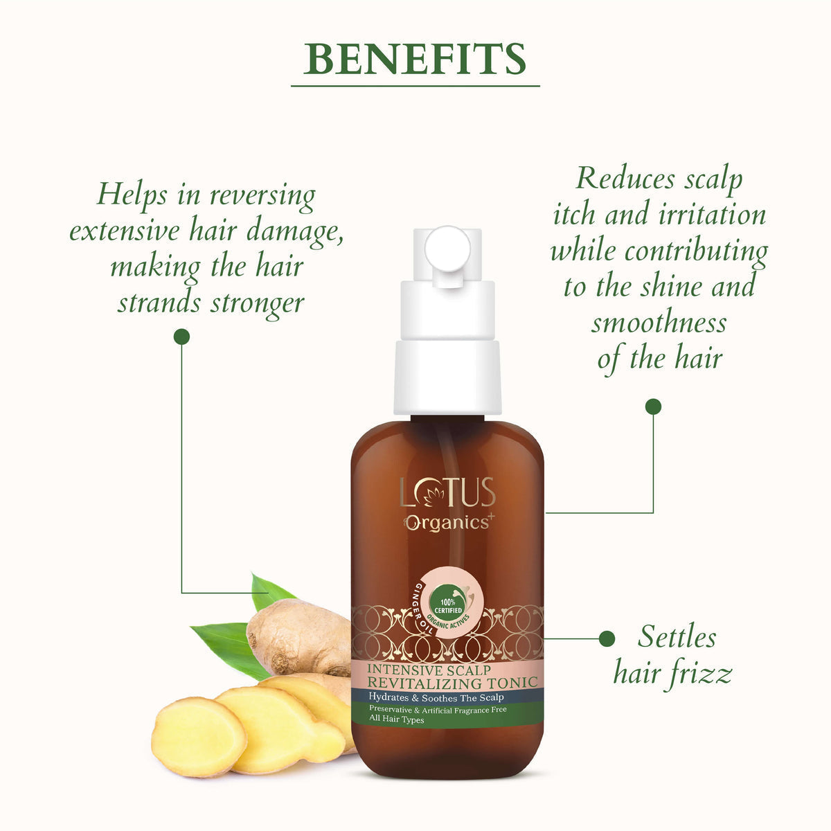 Lotus Organic Intensive Scalp Revitalizing Tonic - 100ml - Image 3