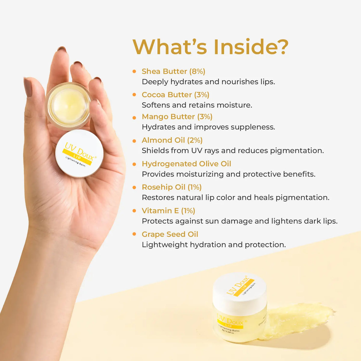 Brinton UV DOUX Lip Lightening Balm, 8g - Image 5