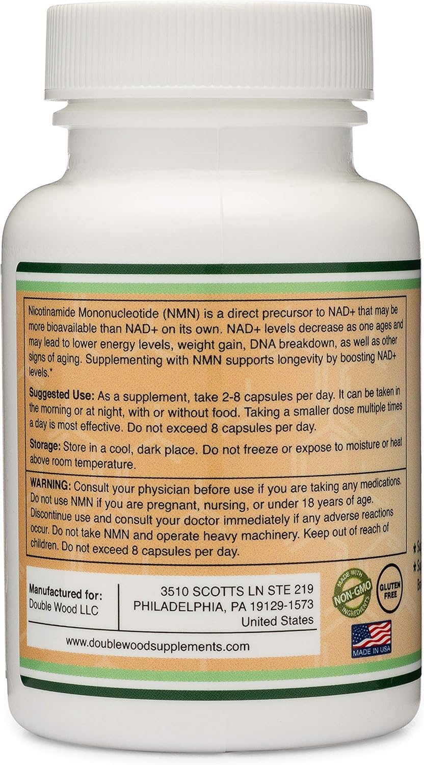Doublewood NMN 250mg Vitamins & Minerals 60 Capsules - Image 4