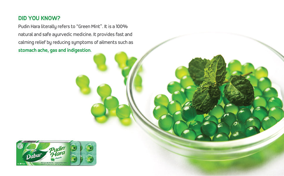 Dabur Pudin Hara Pearls for Gut Health - Peppermint & Spearmint Oils, 20 Pack - Image 5