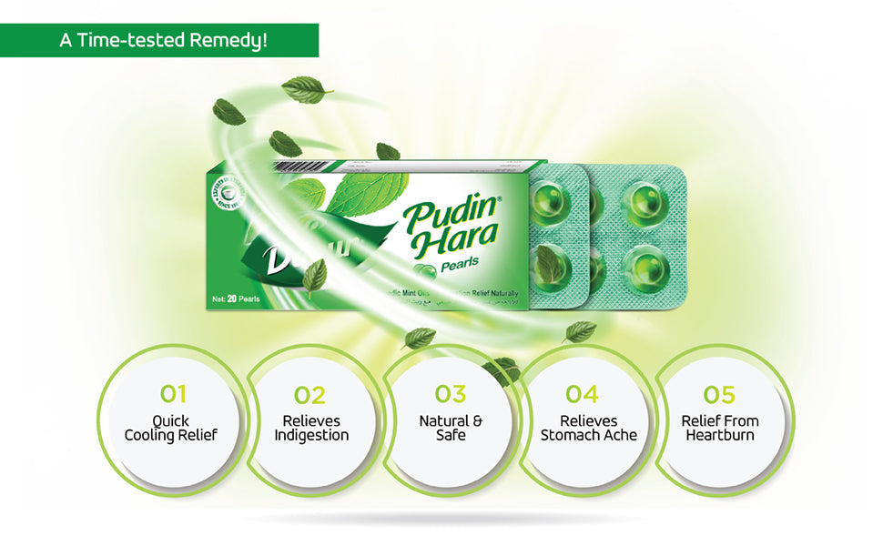 Dabur Pudin Hara Pearls for Gut Health - Peppermint & Spearmint Oils, 20 Pack - Image 4