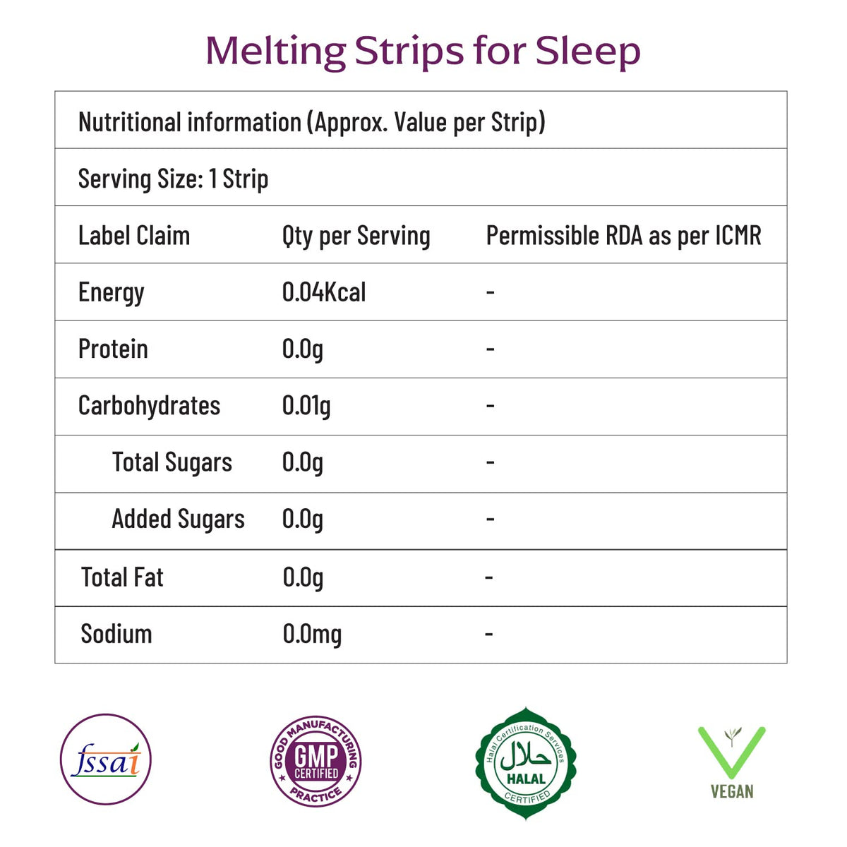 Panchamrit Refreshed Everyday Melting Strips for Sleep, Exotic Berry Flavour, 30 Strips - Image 5