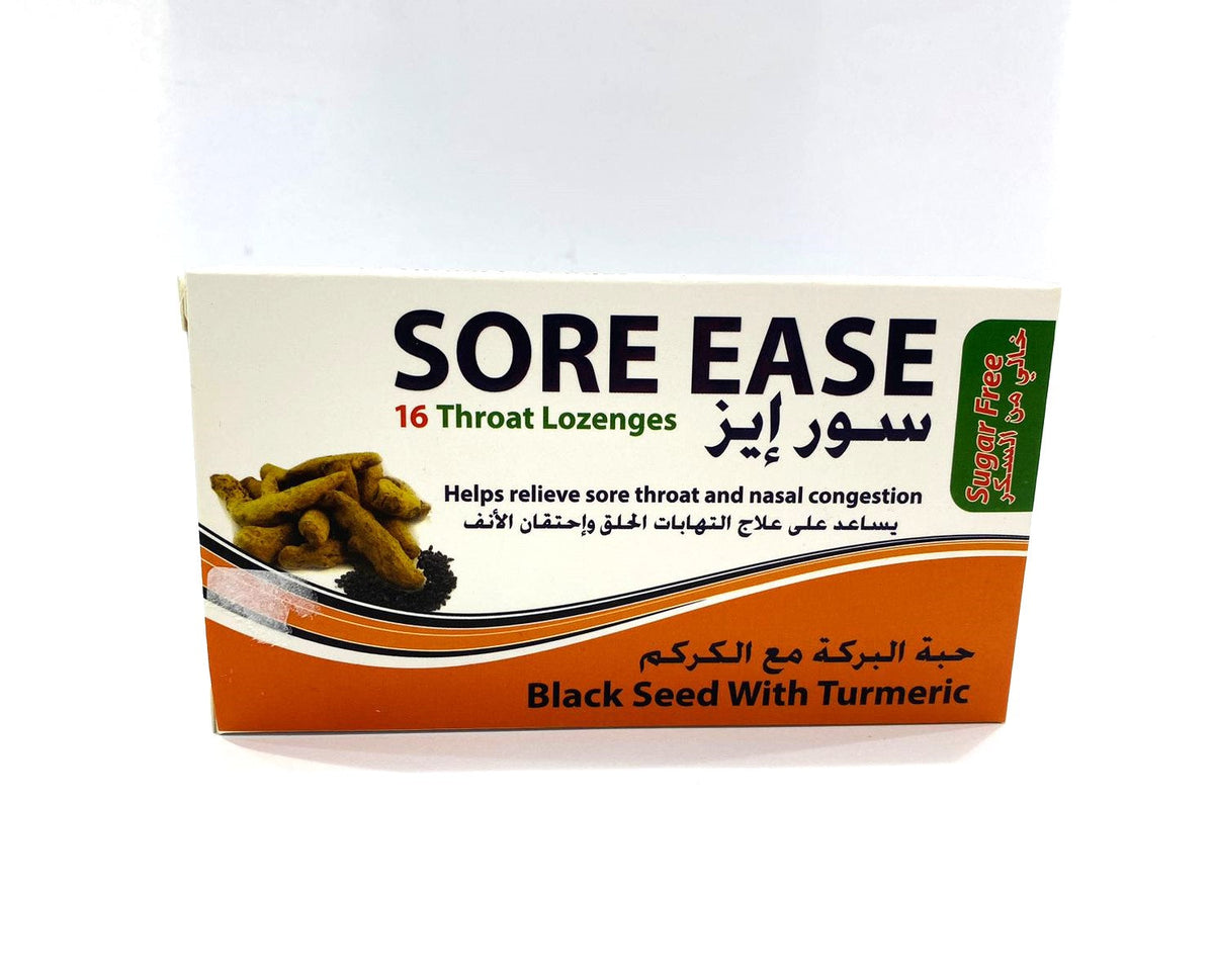 Sore Ease Throat Lozenges Black Seed With Turmeric 16
