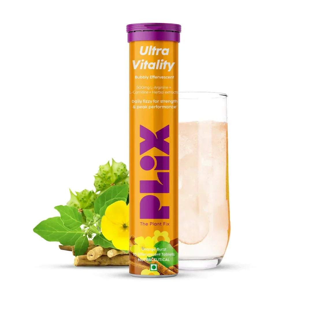 Plix Ultra Vitality Orange Burst Effervescent Tablets - 15 Pack