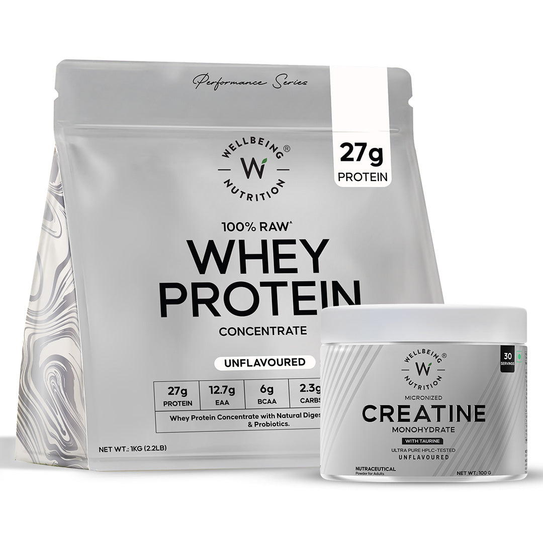 Wellbeing Nutrition Whey Protein Concentrate - Unflavoured, 1 Kg (28 Servings)