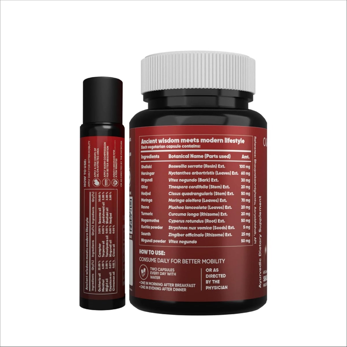 Aadar Ortho Sure Pain Relief Capsules - Herbal Ayurvedic Formula, 60 Capsules - Image 6