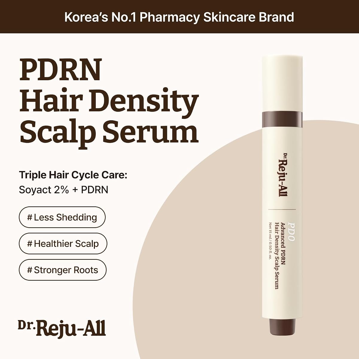 Dr.Reju-All Advanced PDRN Hair Density Scalp Serum with Exosome & Soyact - 15ml