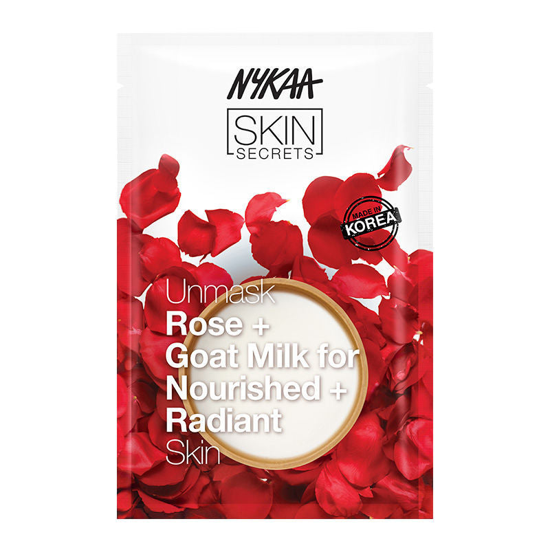 Nykaa Skin Secrets Rose & Goat Milk Sheet Mask - Hydrating, 1 Pack