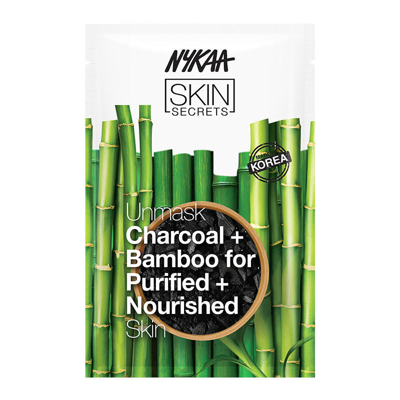 Nykaa Skin Secrets Charcoal & Bamboo Sheet Mask - Hydrating and Cleansing - Image 5