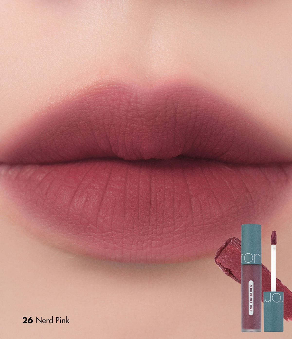Rom&Nd Zero Velvet Tint 25 Nerd Pink - Colour Cosmetics, 4.5g - Image 4