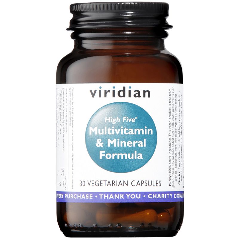 Viridian HIGH FIVE Multivit & Mineral Formula 30 Veg Cap