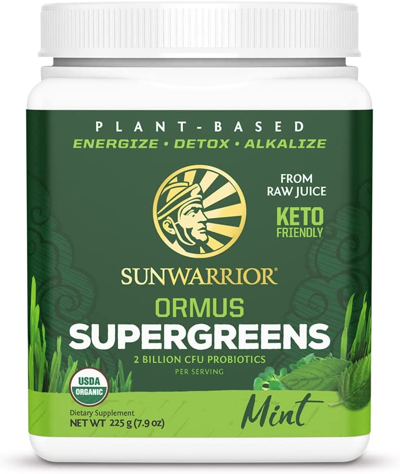 Sunwarrior Supergreens - Mint Flavour, Functional Drink Powder, 225g