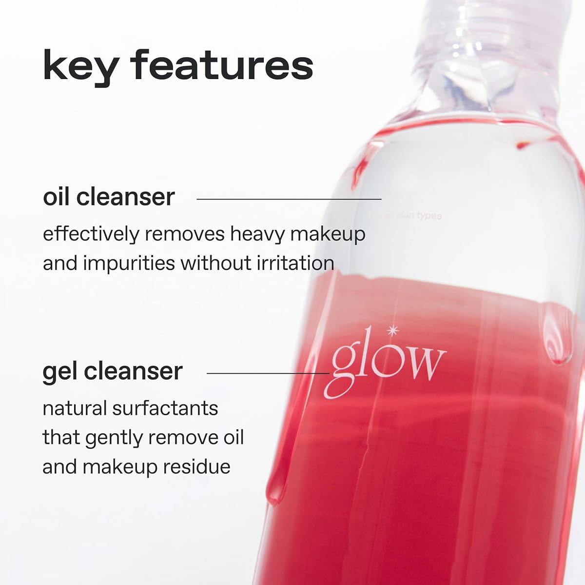 Glow Guava Oil-Gel Facial Cleanser - Deep Hydration & Makeup Removal, 190ml