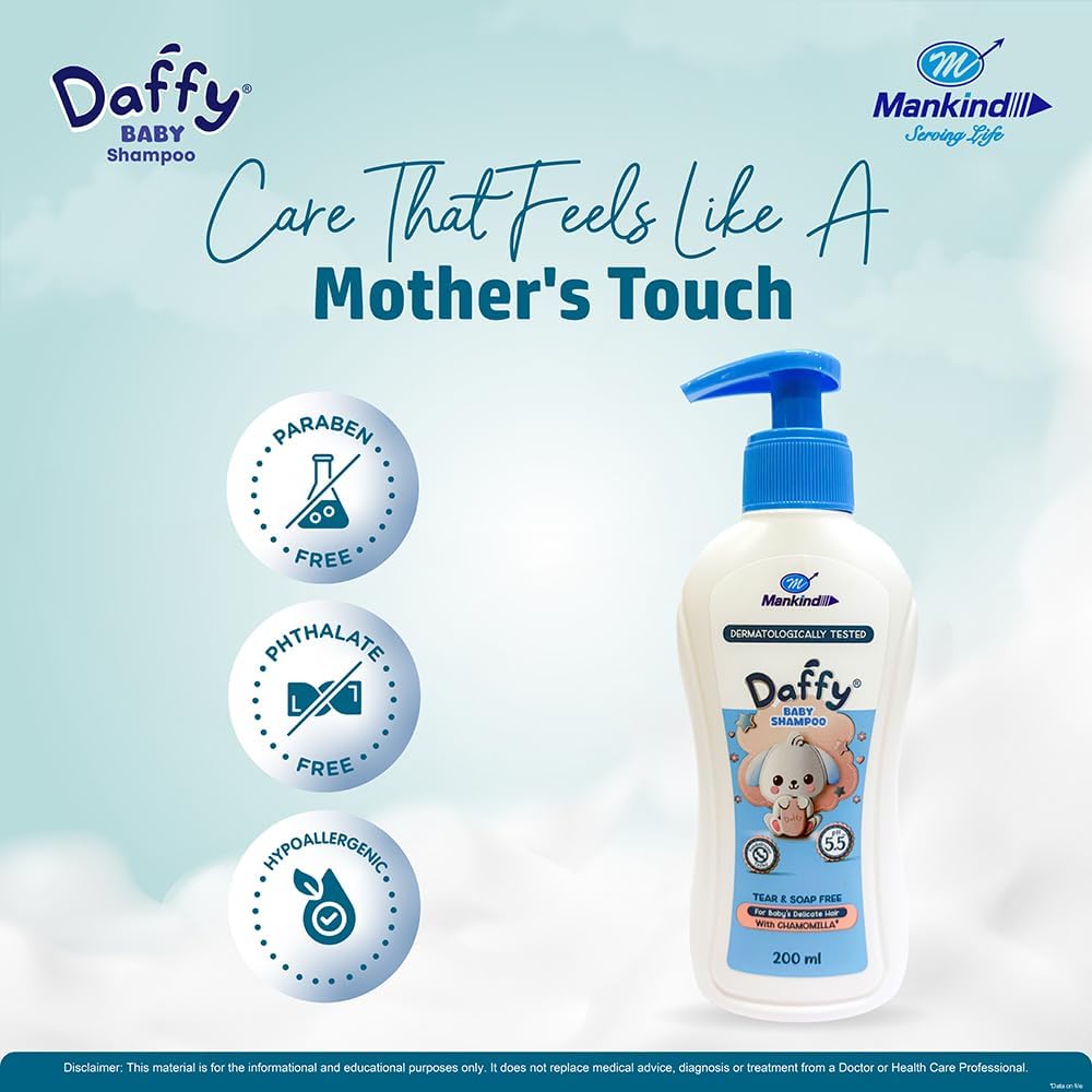 Mankind Daffy Baby Shampoo - Chamomilla & Glycerin - 200 ml