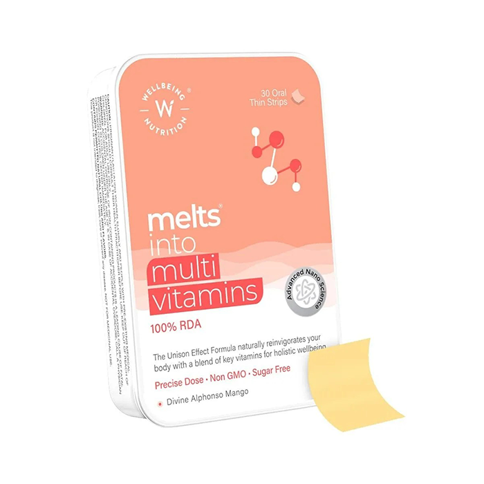 Wellbeing Nutrition Melts Multi Vitamin Plant-Based Multivitamin Oral Strips, 30 Strips