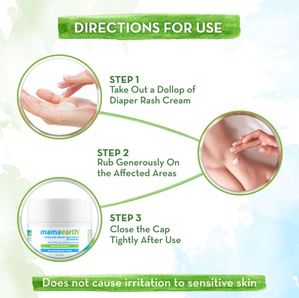 Mamaearth Milky Soft Diaper Rash Cream with Special Formula - 50g - Image 4