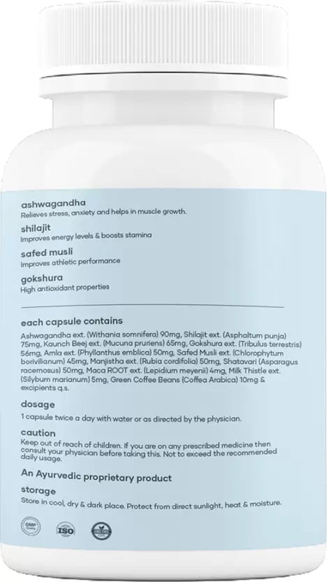 GHC Mars Surge Max Ashwagandha and Shilajit Capsules, Pack of 2 - 60 Caps Each - Image 7