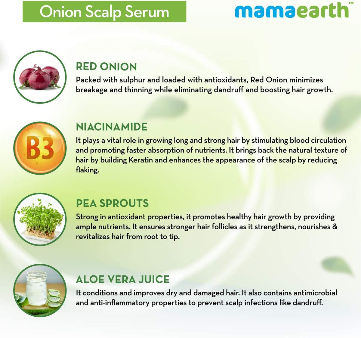 Mamaearth Onion Scalp Serum for Hair Growth - 50ml - Image 4