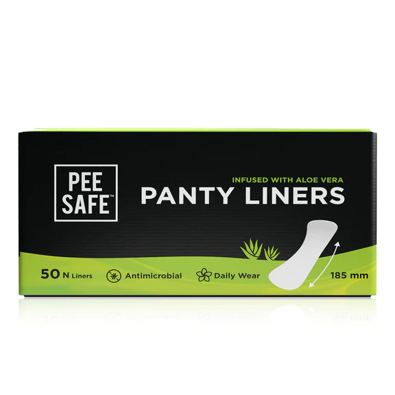 Pee Safe Panty Liners Infused with Aloe Vera - 50 Count