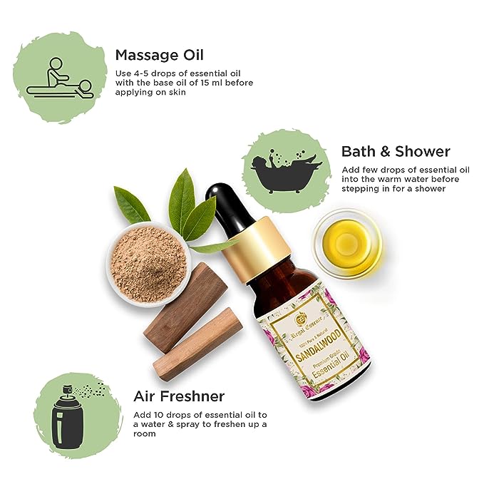 Vedapure Sandalwood Essential Oil - Ayurvedic Formula, 15ml - Image 3