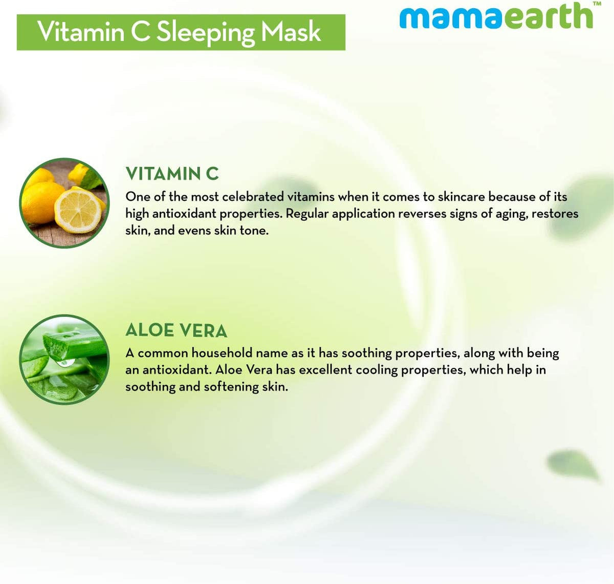 Mamaearth Vitamin C Sleeping Mask for Skin Illumination - 100gm - Image 4