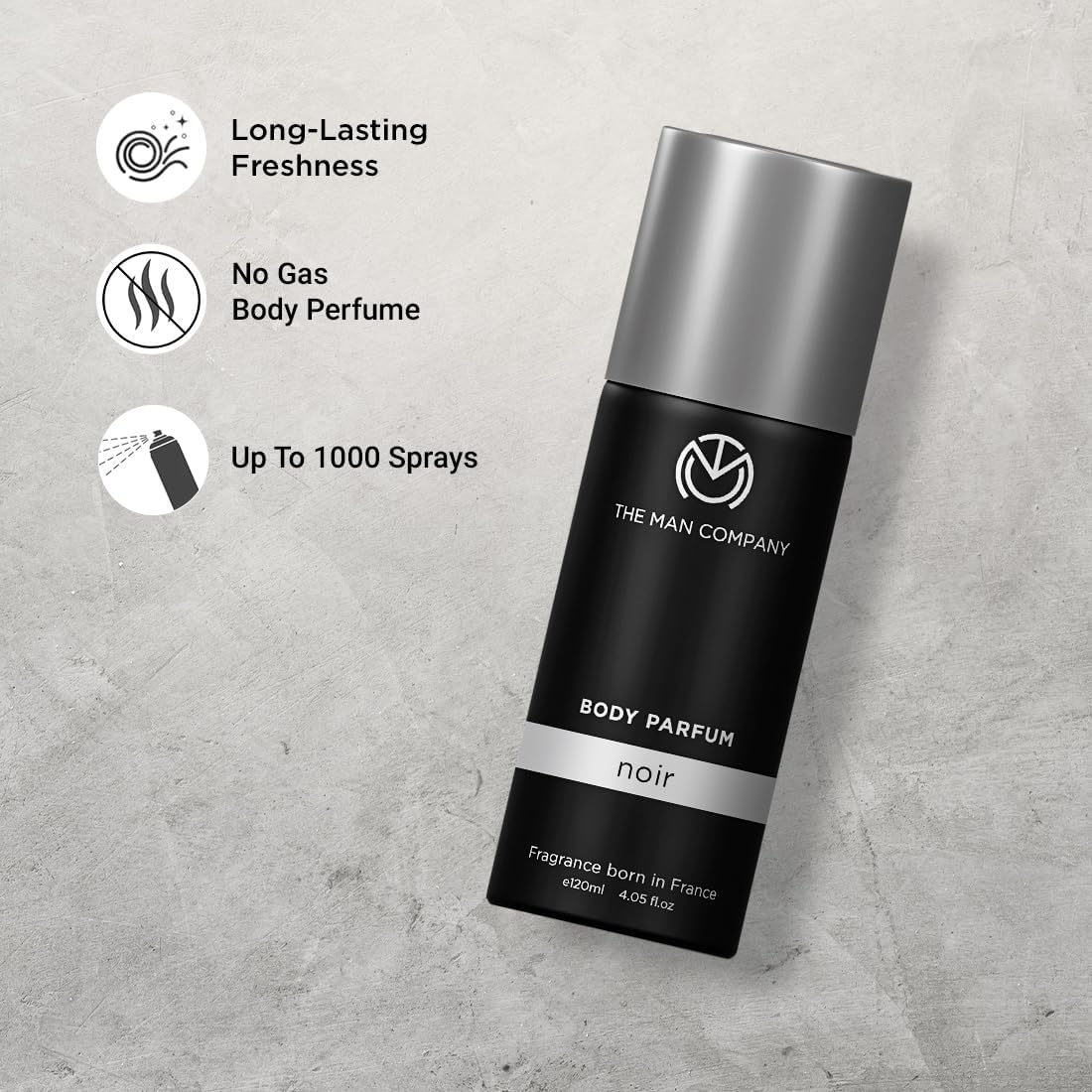 The Man Company Non-Gas Body Perfume - Noir Woody Scent - 120ml