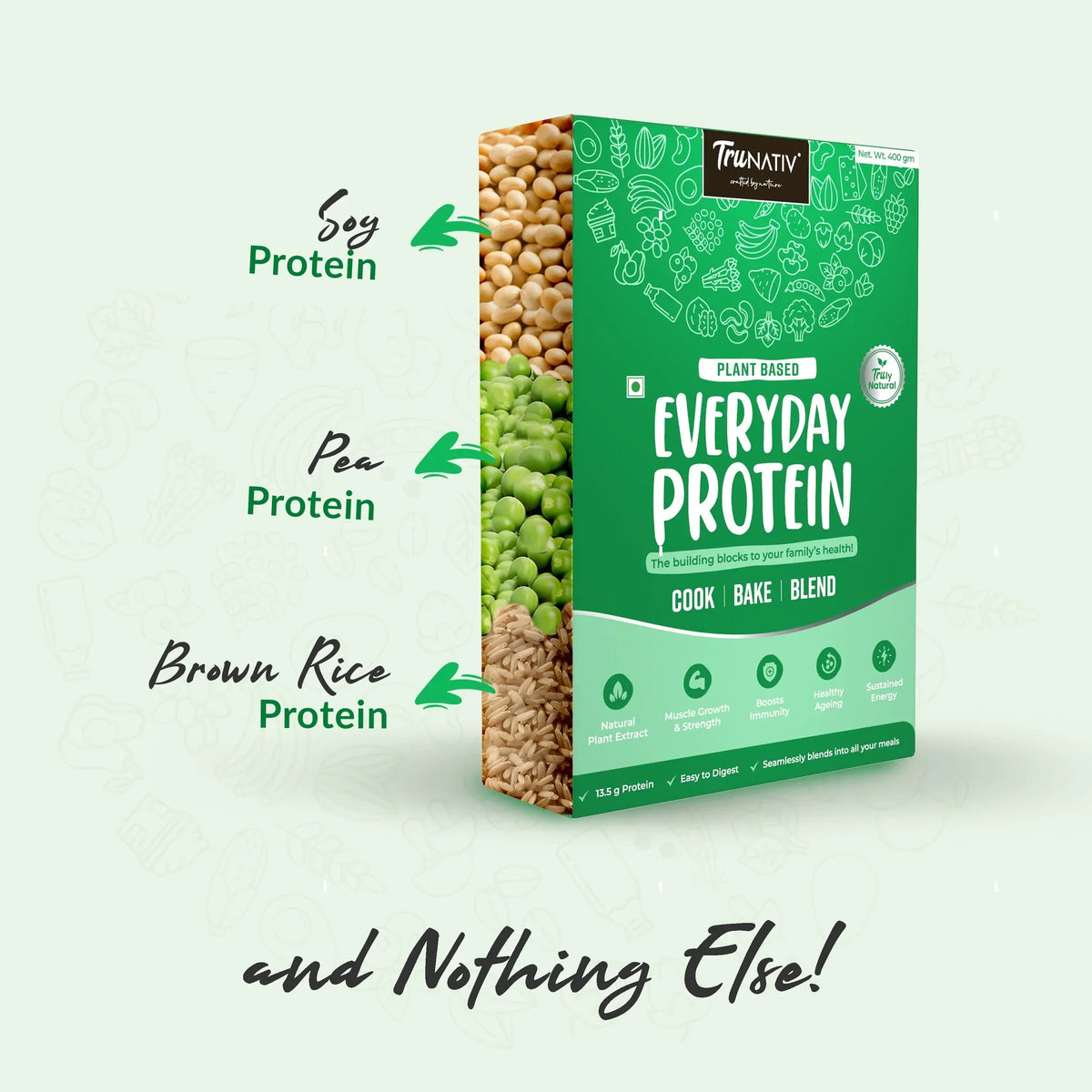 TruNativ Plant Based Everyday Protein Powder - Cook-Ready, Versatile - 1 Pack - Image 6