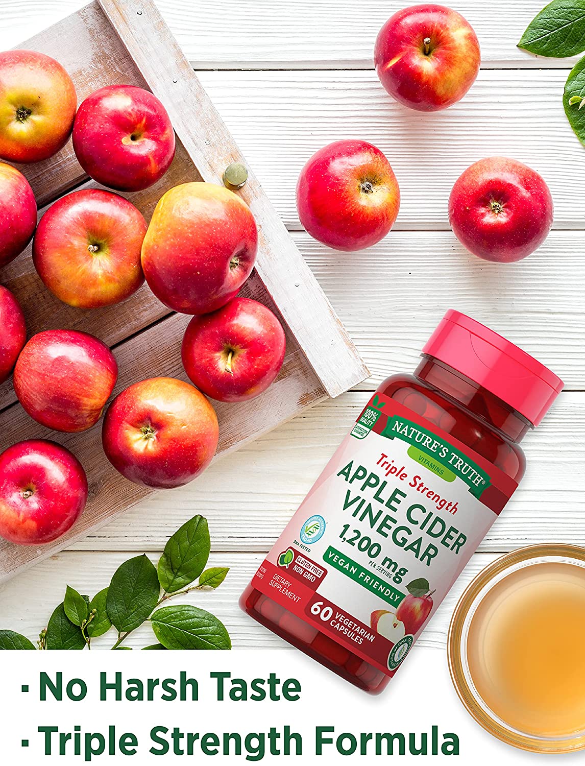 Nature's Truth Apple Cider Vinegar Capsules - 1200mg, 60 Count - Image 2