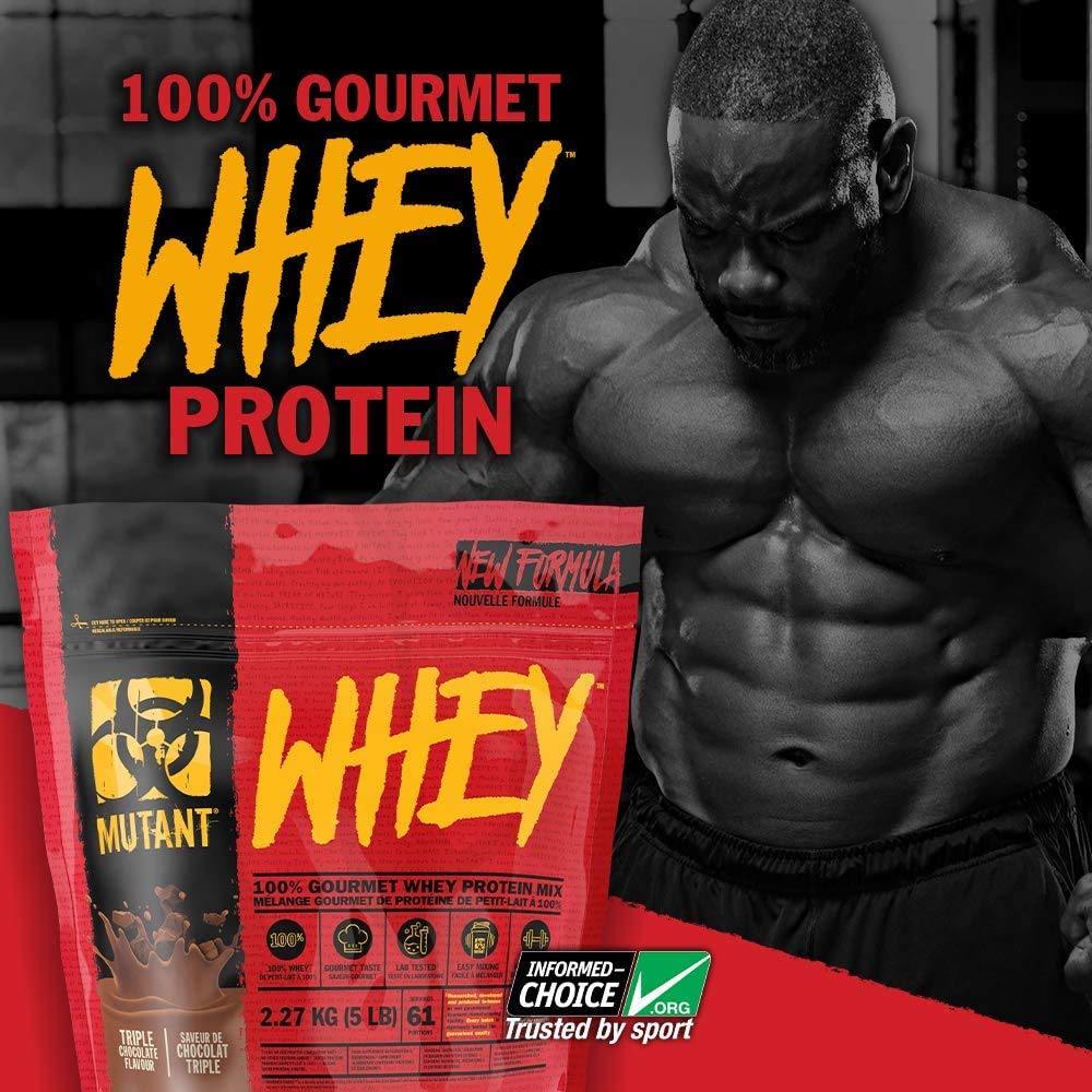 Mutant Whey Triple Chocolate Whey Protein Powder 2.27Kg 5Lb (6/Case)
