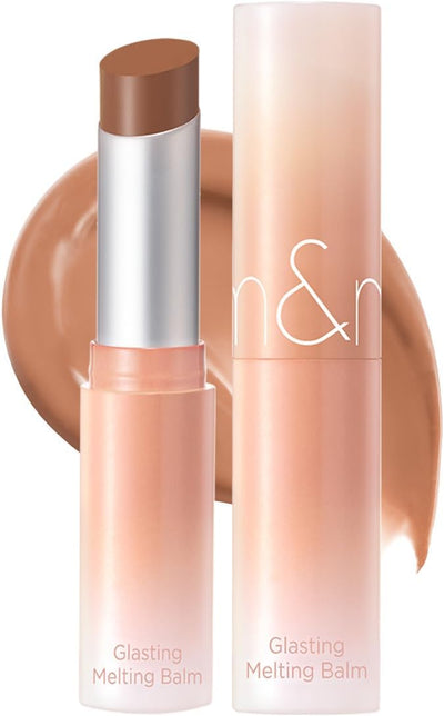 rom&nd Glasting Melting Balm 3.5g (7Colors), Glossy, Plumping Lips, Moisture, Translucent, Water Bomb, High Pigmented, Vegan (10 NU BEIGE)