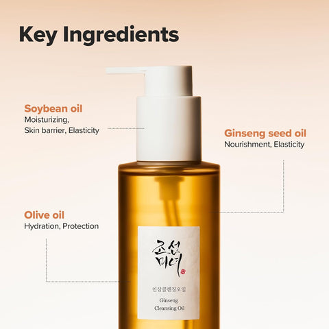 Beauty of Joseon Ginseng Cleansing Oil Waterproof Makeup Remover for Sensitive, Acne-Prone Facial Skin. Korean Skin Care for Men and Women, 210ml - Image 6