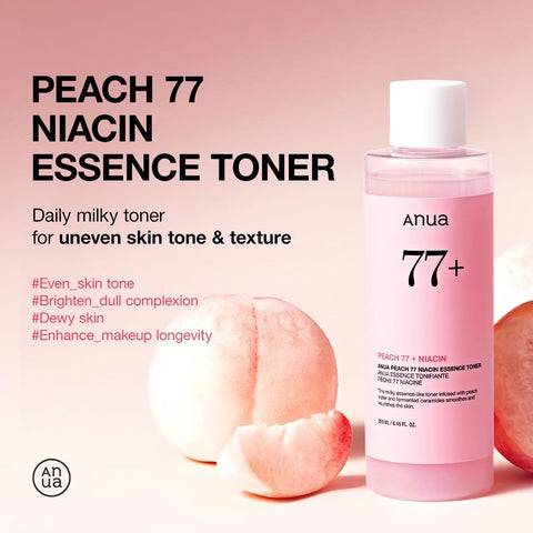 ANUA Peach 77 Niacin Essence Toner, Facial Toner for Glass Skin, Niacinamide, Panthenol, Ceramides, Korean Skin Care, Facial Toner for Glass Skin, 250ml/8.45 fl.oz. - Image 3