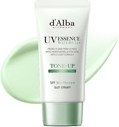 d'Alba Clean Tea Tree Liposome Tone-Up Sun Cream Tone Correction & Brightening in One, Lightweight Silky Finish, SPF50+ UV Protection, with Tea Tree & White Truffle for Redness & Dull Skin 50ml