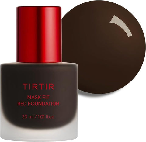 TIRTIR Mask Fit Red FoundationㅣLong Lasting Flawless Coverage, Energy Essence, Lightweight, Hydrating, Pore-Blurring, Breathable Satin Finish, Makeup, Radiant Skin, #55N Espresso, 1.01 Fl Oz