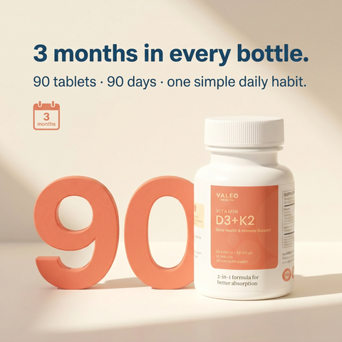Valeo Vitamin D3 + K2 - 90 tablets