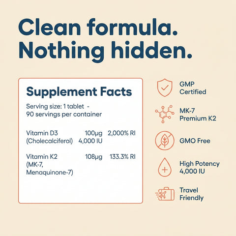 Valeo Vitamin D3 + K2 - 90 tablets